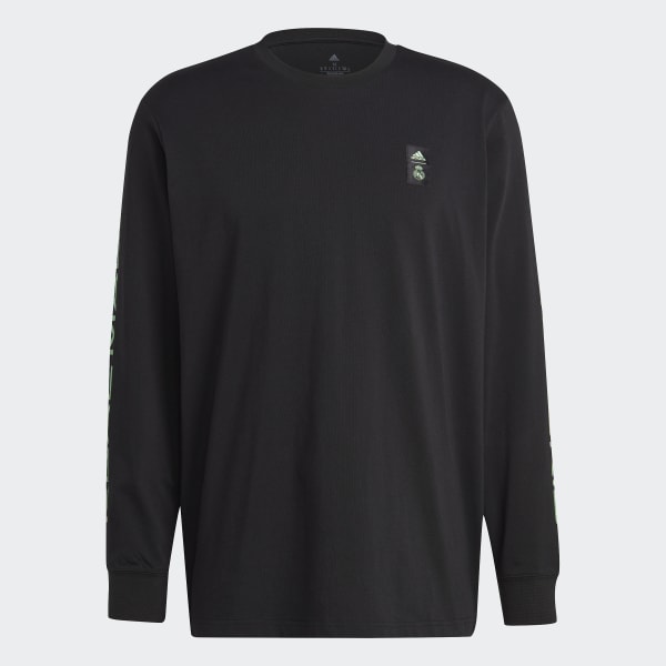 Black Real Madrid Tiro 21 Lifestyler Long-Sleeve Top DL028