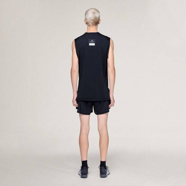 Black Y-3 RUNNING TANK TOP