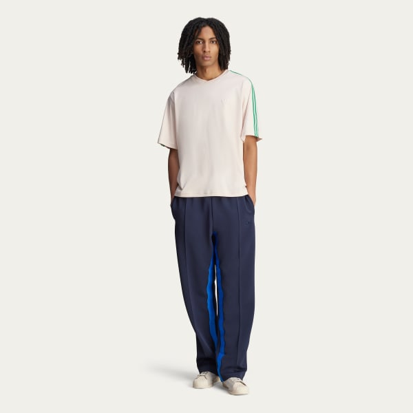 Wales Bonner クルーネック長袖tシャツ ブルー FW24/25 WALES BONNER(ウェールズボナー)のメンズ Tシャツ・カットソー