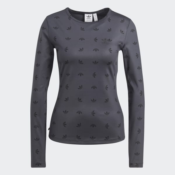 Negro Playera Slim Manga Larga Estampada LBT40