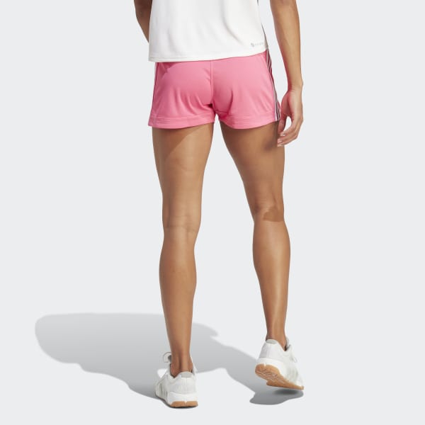 adidas Pacer 3-Stripes Knit Shorts - Pink, Women's Training