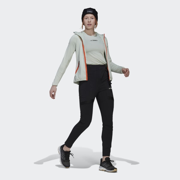 Zielony Terrex Tech Flooce Light Hooded Hiking Jacket