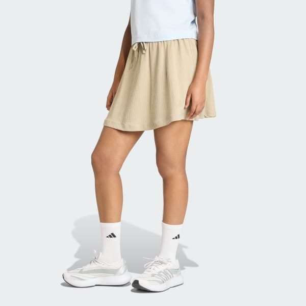 Brown ALL SZN RIB SKIRT