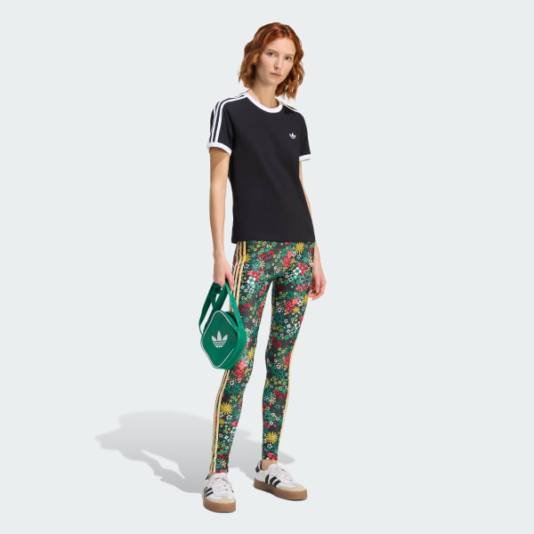 Black ADIDAS ORIGINALS X LIBERTY LONDON LEGGINGS