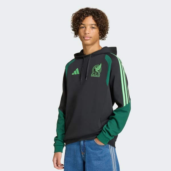 adidas Mexico 26 Tiro Kids Sweat Hoodie - Black | Free Shipping