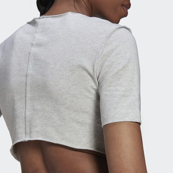 Szary Crop Loungewear Tee VT069