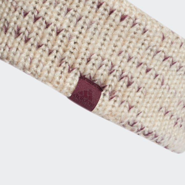 White Fleece-Lined AEROREADY Knit Headband