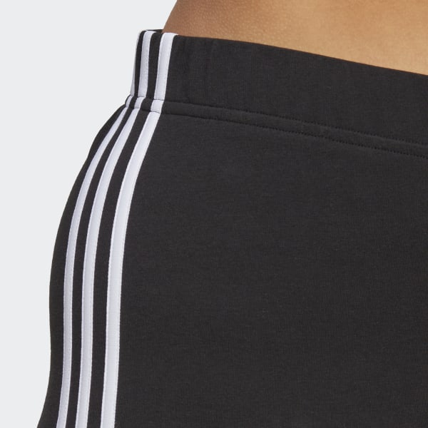 Schwarz Essentials 3-Streifen kurze Tight