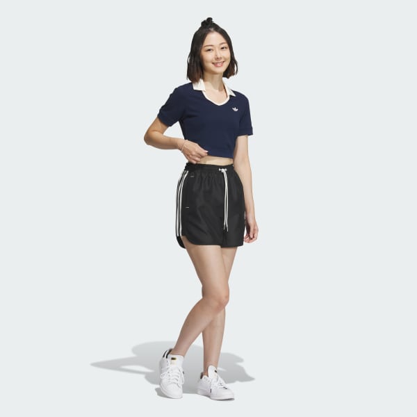 Black Logo Twist Light Woven Shorts