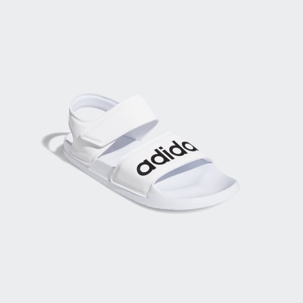 adidas flip flops black and white