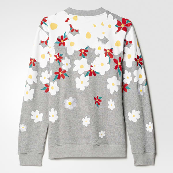 buzo floreado adidas