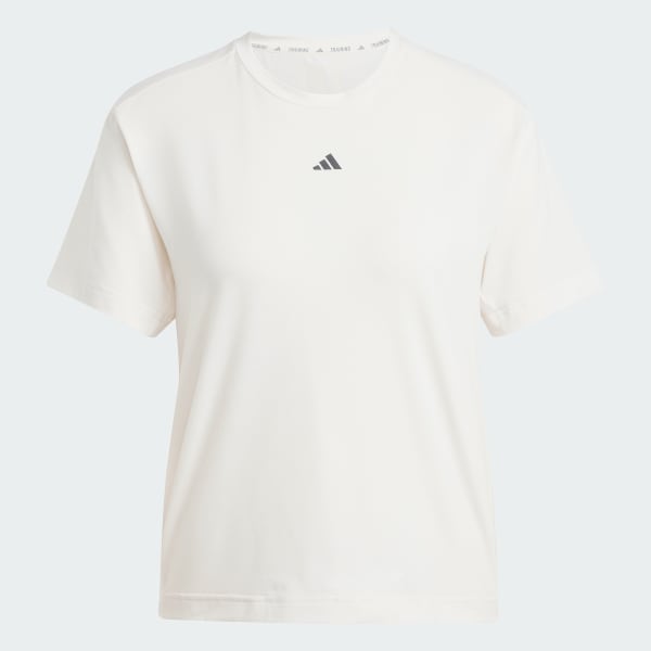 White Power Back-Cutout 3-Stripes Tee