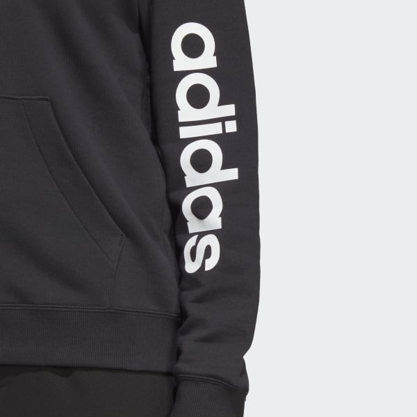 Czerń Essentials Linear Full-Zip French Terry Hoodie