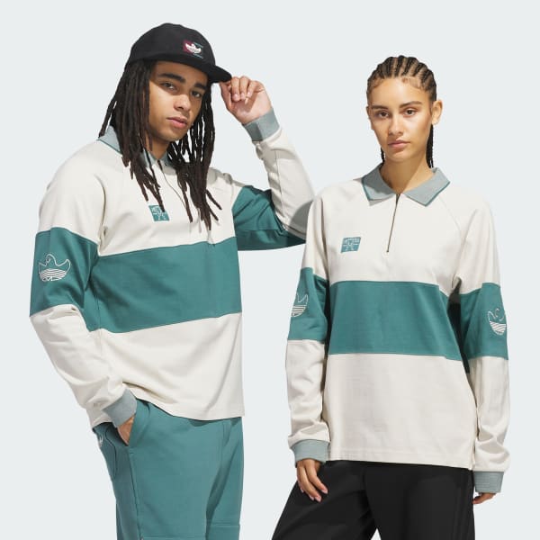 Beige Shmoofoil Heavyweight Rugby langærmet T-shirt