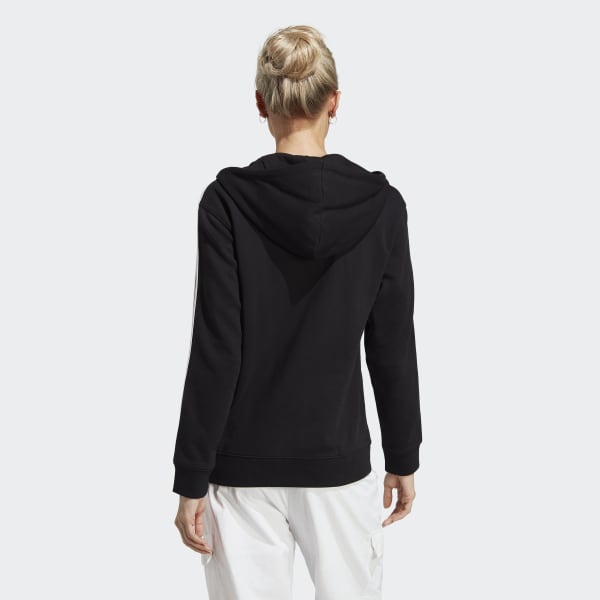 Negro Polera con Capucha Essentials 3 Tiras