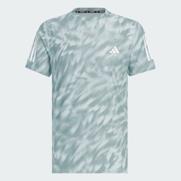 Turquoise Own The Run Allover Print Tee