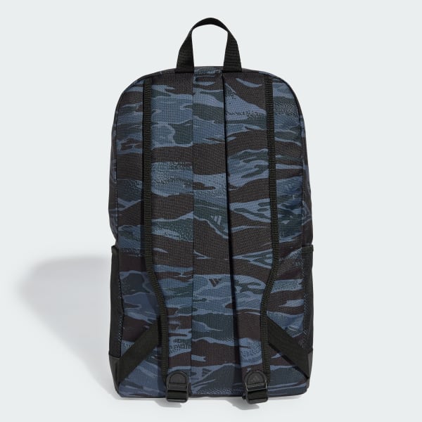 Grey Linear Graphic Backpack
