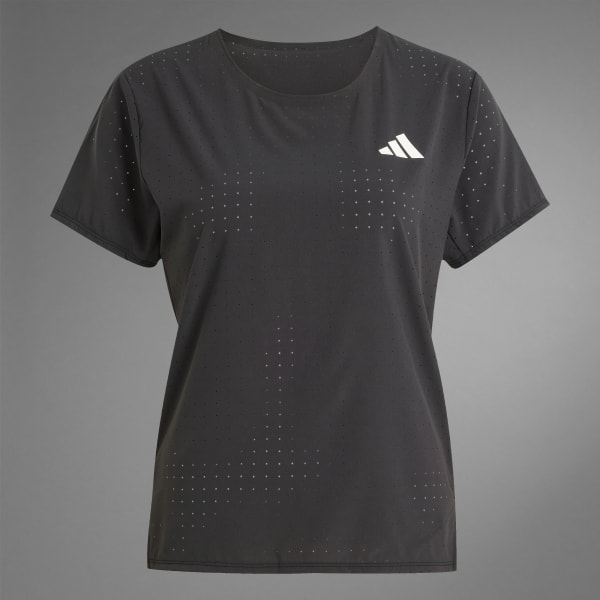 アディダス アディゼロ ランニング半袖Tシャツ - ブラック