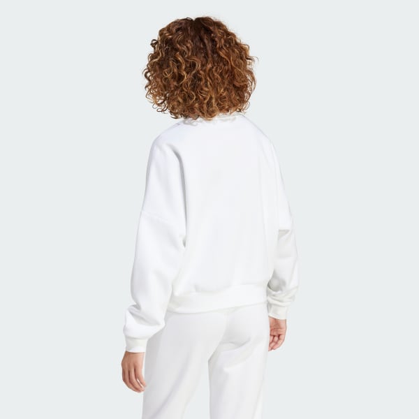 White Essentials Small Logo Feel Cozy Sweatshirt