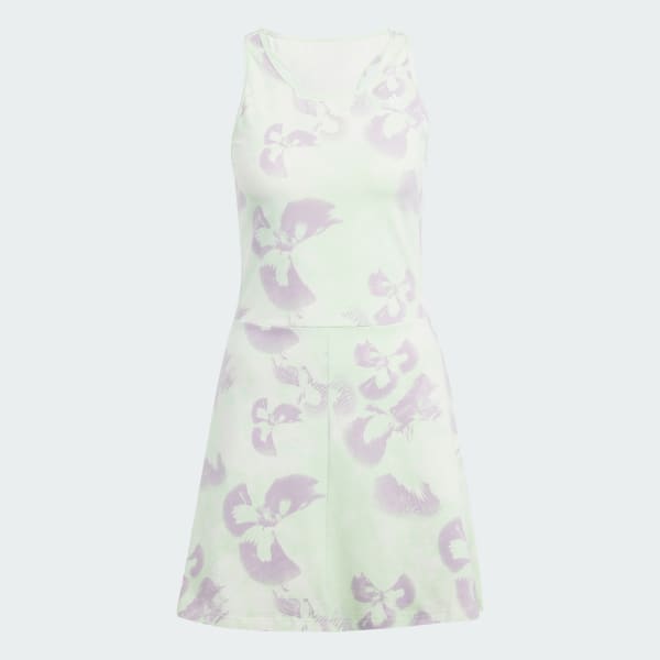 Beige Vestido Floral Tejido Jersey Estampado
