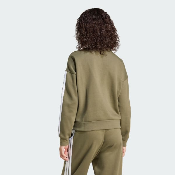 Essentials 3-Stripes Fleece Sweatshirt