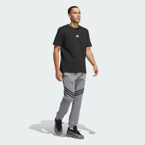 Grey Adidas Basketball Crazy Warm Fleece Pants