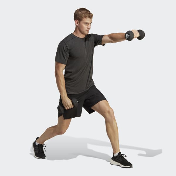 Schwarz Workout Knurling Shorts