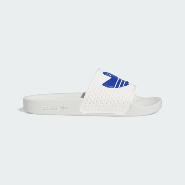 Mens white adidas slides top