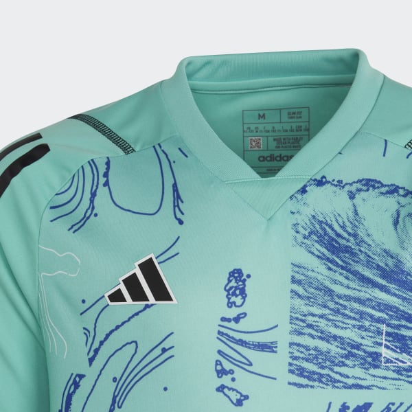 Turquesa Camiseta Tiro Estampada