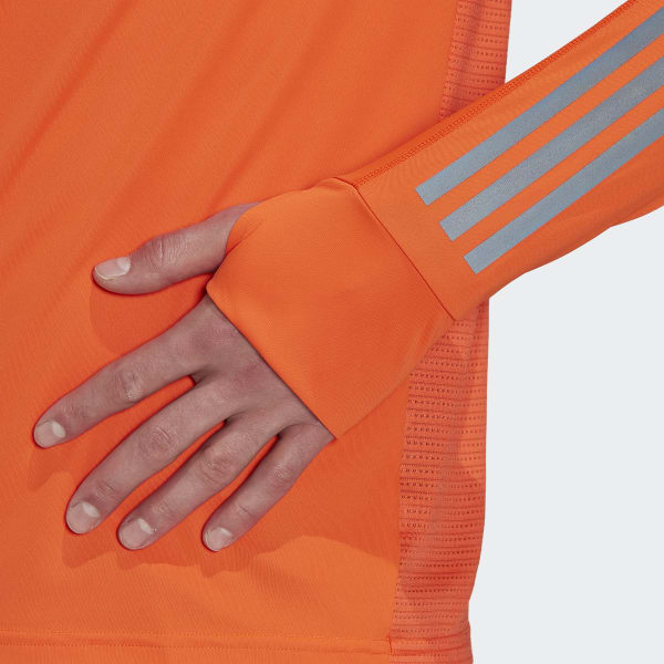 Arancione Maglia Run Icon Full Reflective 3-Stripes Long Sleeve VE892