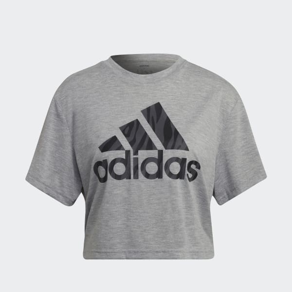 Grijs AEROREADY Designed to Move Tiger-Print T-shirt