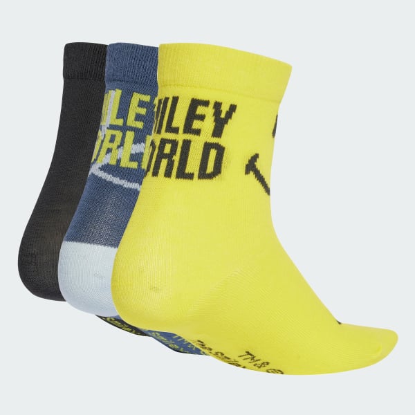 Gris Chaussettes adidas Smiley World (3 paires) enfants