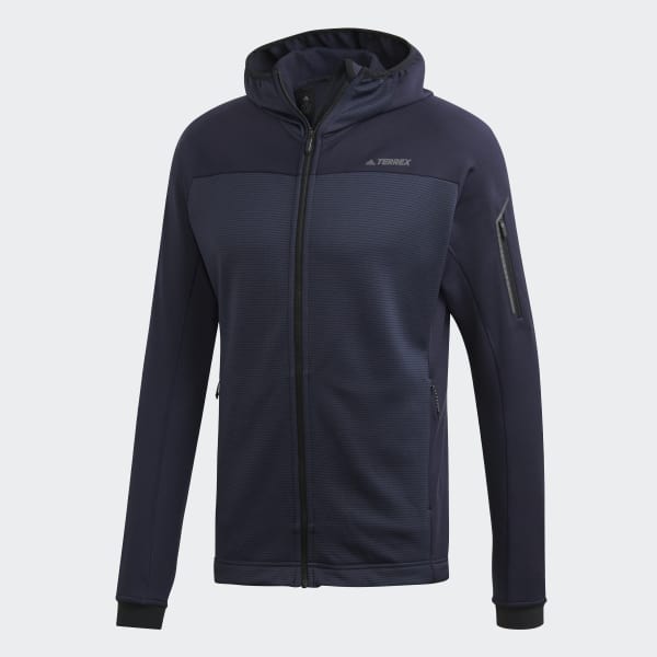 adidas Terrex Stockhorn Hooded Fleece Jacket - Blue | adidas US