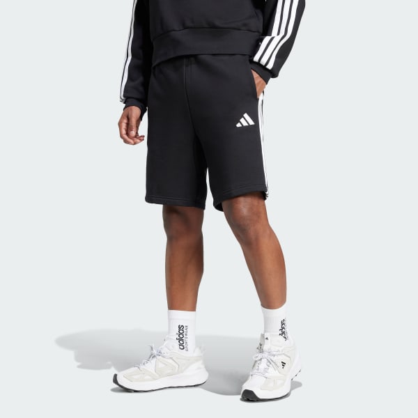 Essentials 3-Stripes Fleece Shorts