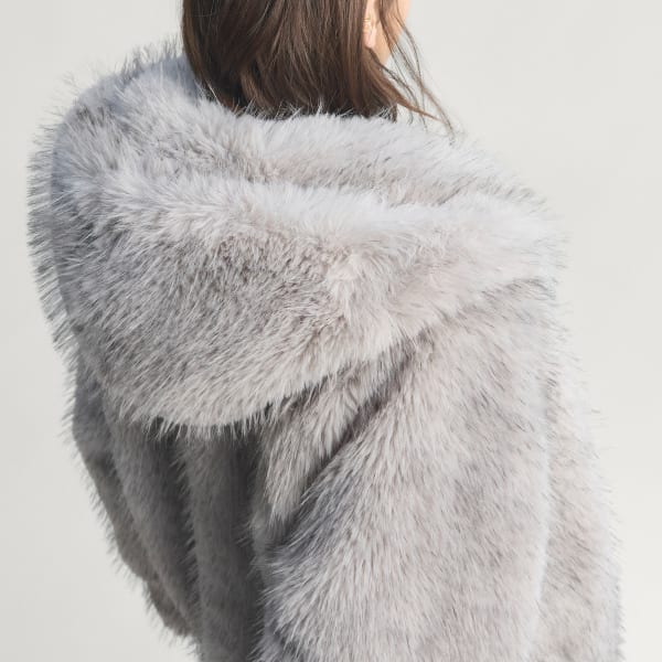 adidas Fur Jacket - Grey | Free Shipping with adiClub | adidas US