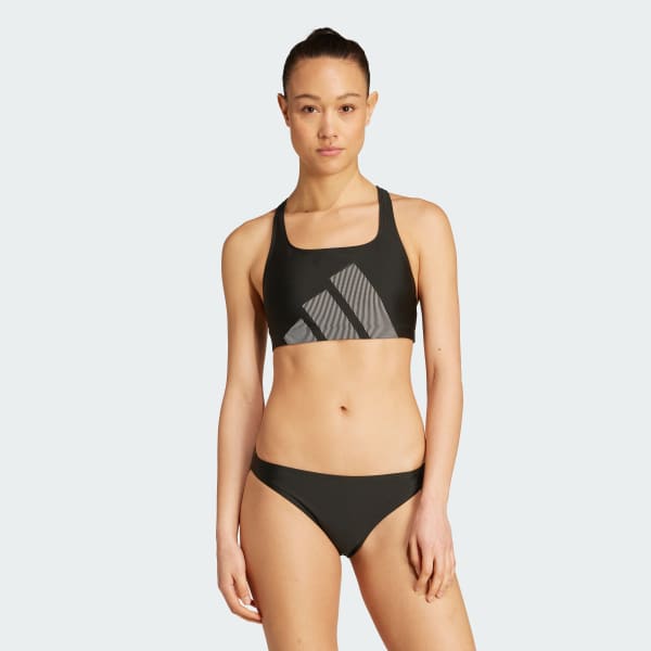 zwart Big Bars C-rug Bikini