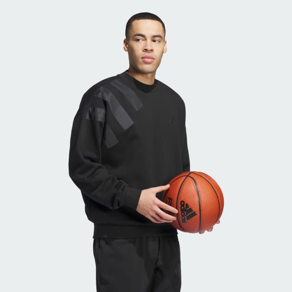 adidas Anthony Edwards 1 Foundation Crew Sweatshirt - Black
