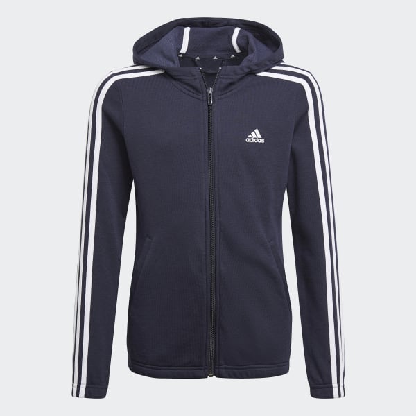 Μπλε Essentials 3-Stripes Hoodie