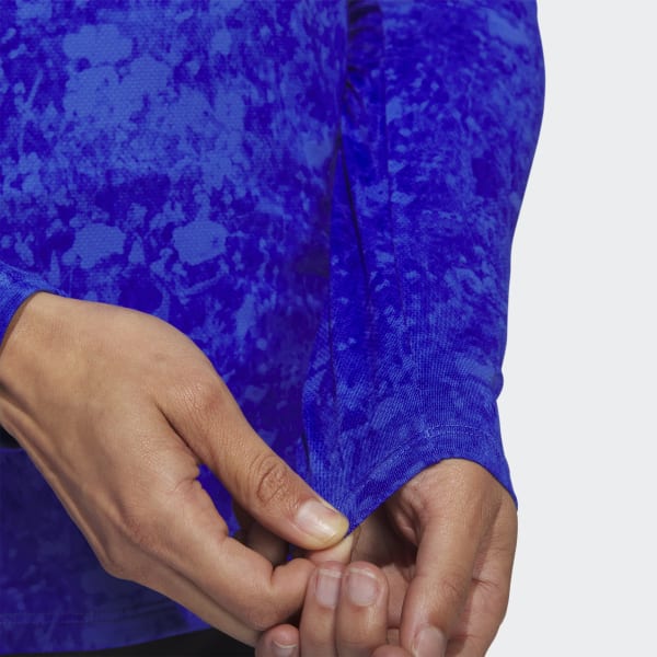 Blue Ultimate365 Tour Long Sleeve Printed Golf Shirt