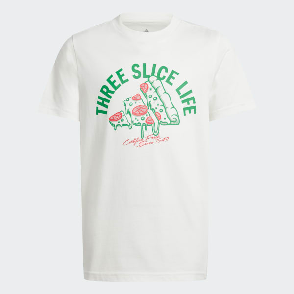 Blanco Camiseta Lounge Pizza Estampada Kids