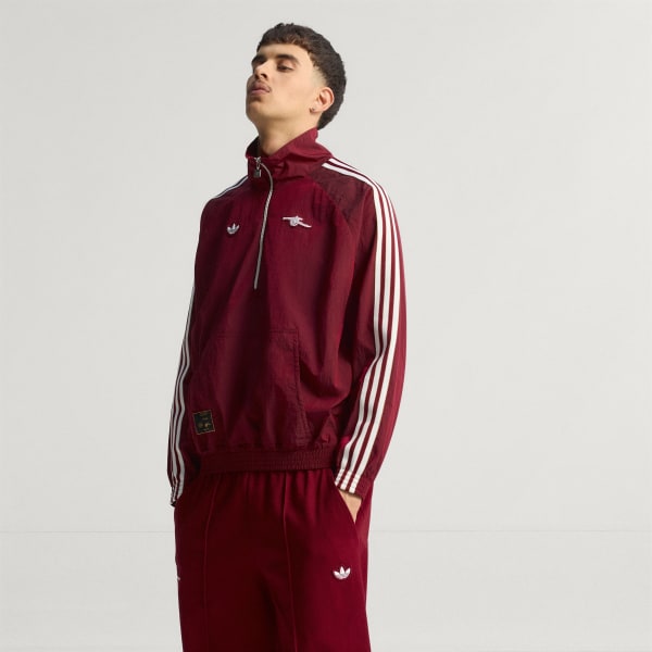 Burgundy Arsenal Terrace Icons Half-Zip jakke