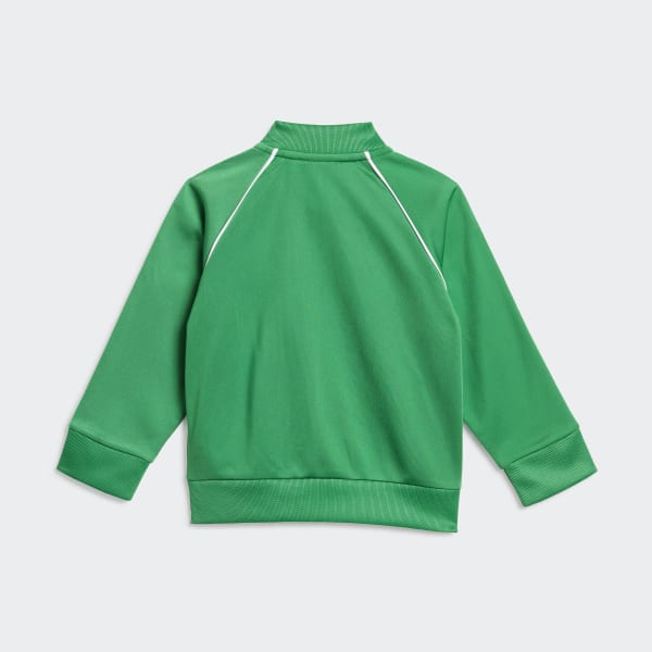 Green and clearance orange adidas tracksuit