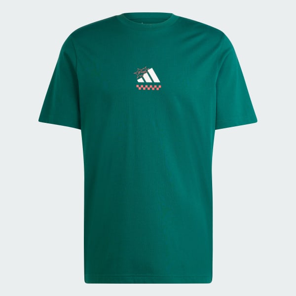 Green Lounge Pizza Graphic T-Shirt