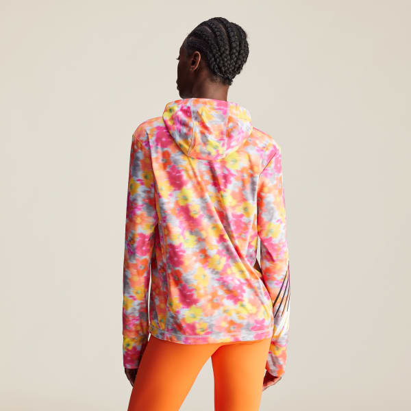 adidas by Stella McCartney Printed Hooded Long Sleeve Top Yellow