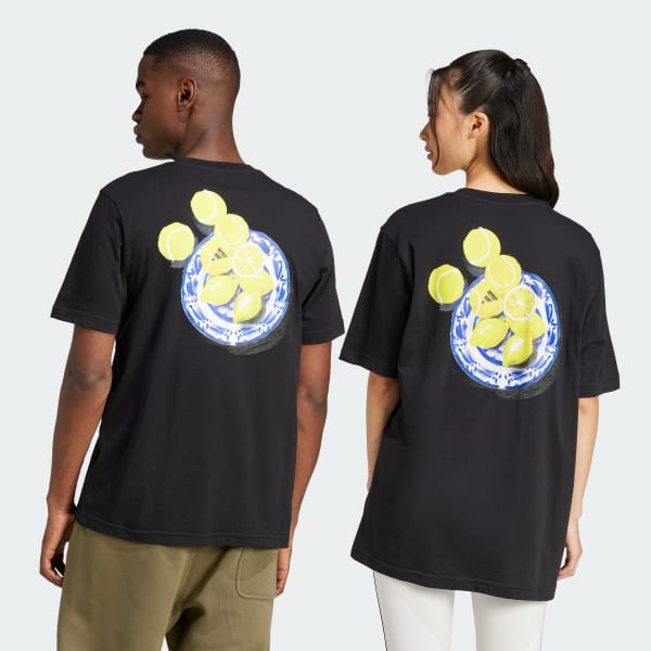 Negro Camiseta Lounge Still Life Lemons Graphic