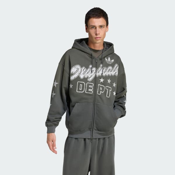 gris HAUT ZIP INTÉGRAL GRAPHIQUE ORIGINALS DEPT.