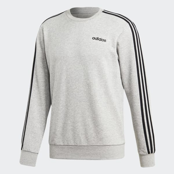 adidas 3 stripe sweatshirt grey