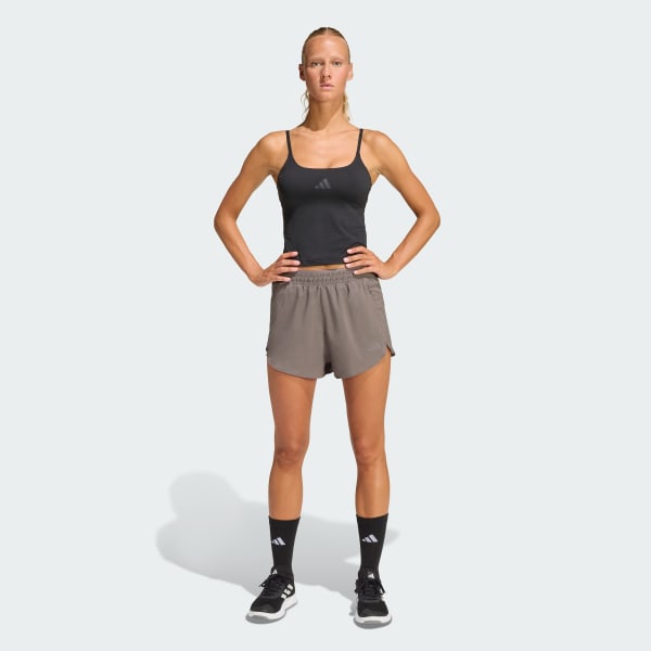 Black Optime Tank With Integrated Light-Support Bra