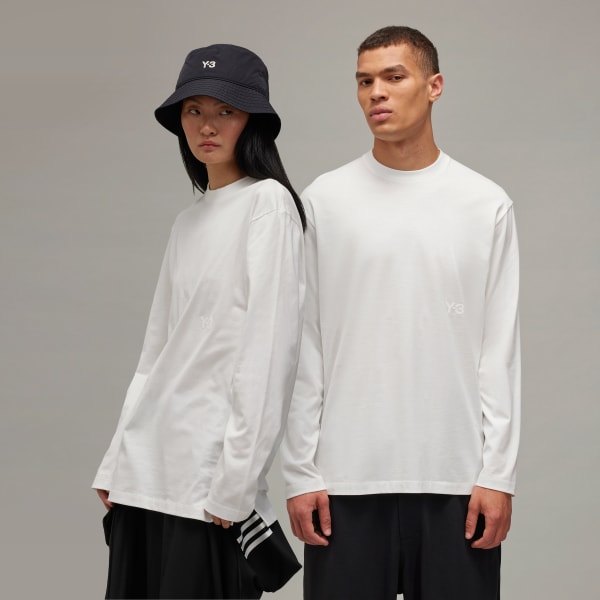 White Y-3 Long Sleeve Tee