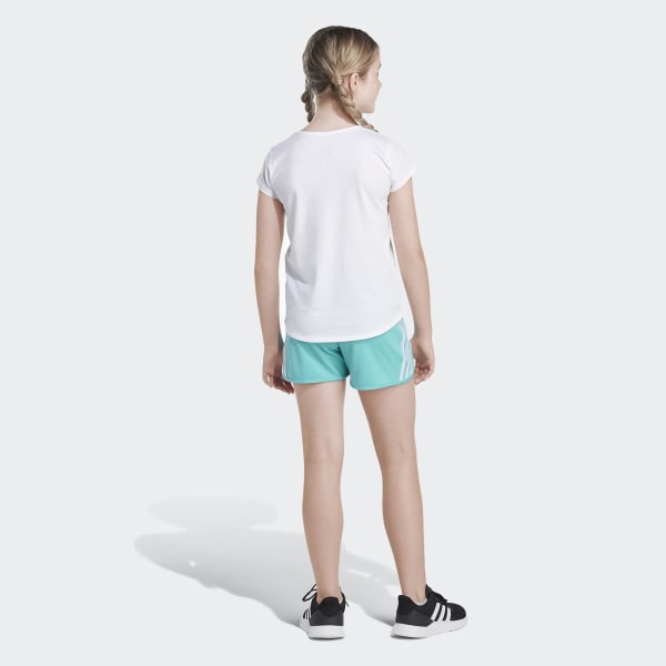 Turquoise Stripe Mesh Shorts